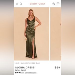 Birdy grey Gloria bridesmaid dress in olive size 4. Was shortened. I’m 5’5”